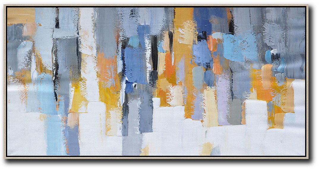 Horizontal Palette Knife Contemporary Art - Modern Prints Extra Large